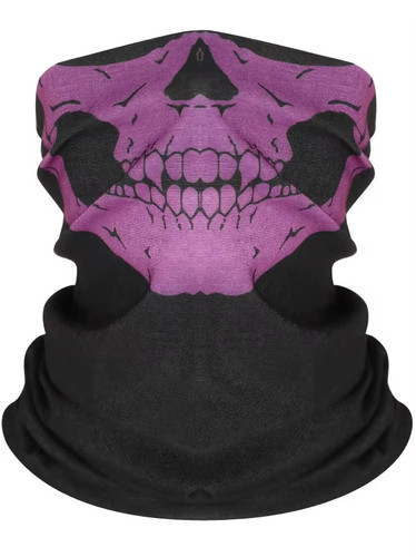 Purple skull face - purple,